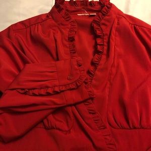 Blouse red size large could fit med